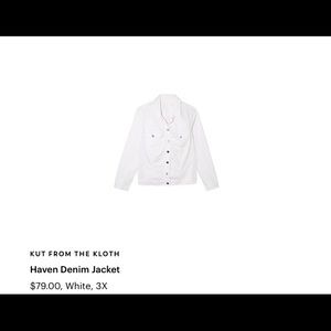 Kut from the Kloth Haven White Denim Jacket